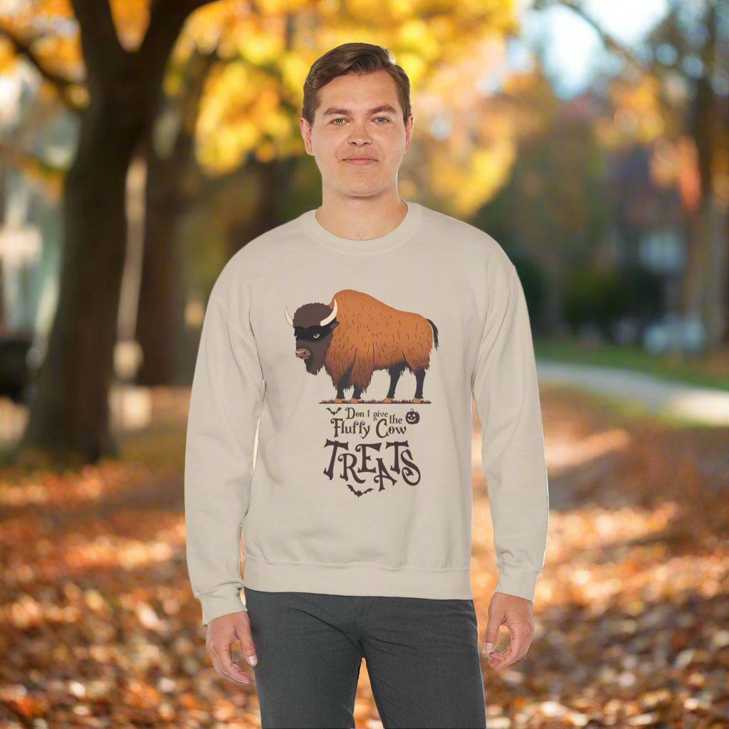 Fluffy Cow Halloween Sweatshirt