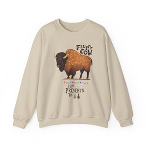 Fluffy Cow Christmas Sweatshirt