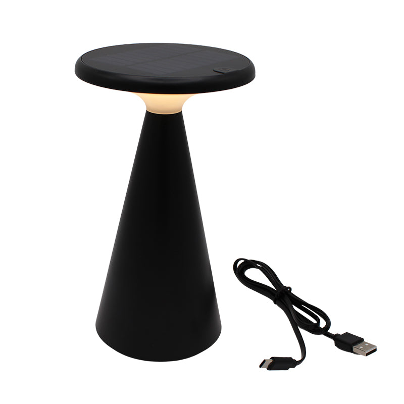 Mushroom Portable Solar Lamp, Black