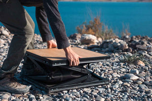 defiance tools folding camp table in action