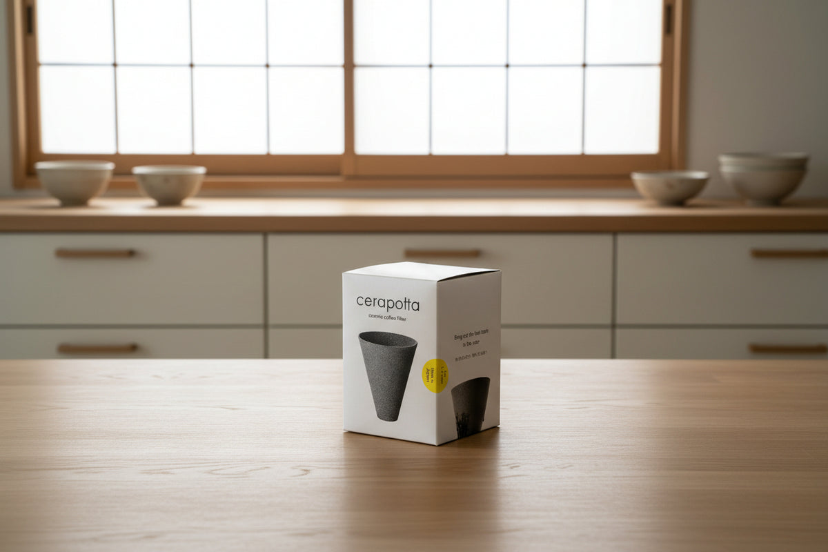 Cerapotta ceramic coffee filter packaging on a white background