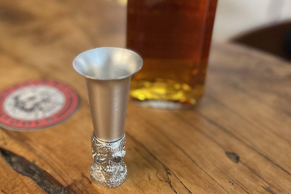 Metal Skull Shot Glass - Silver